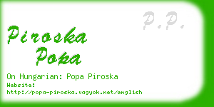 piroska popa business card